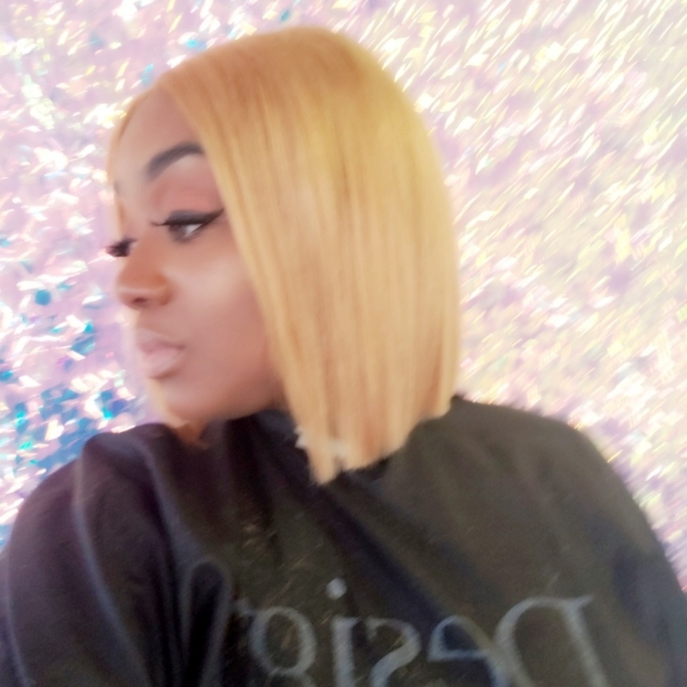 Blonde Center Part Wig